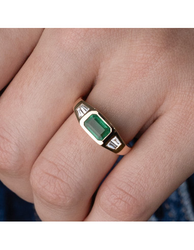 Emerald and diamond ring.  A Symbol of Elegance