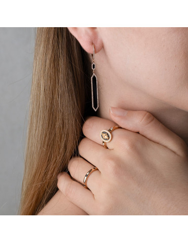 Look Eterna Diamonds Onyx and Spinels - Earrings + Rings