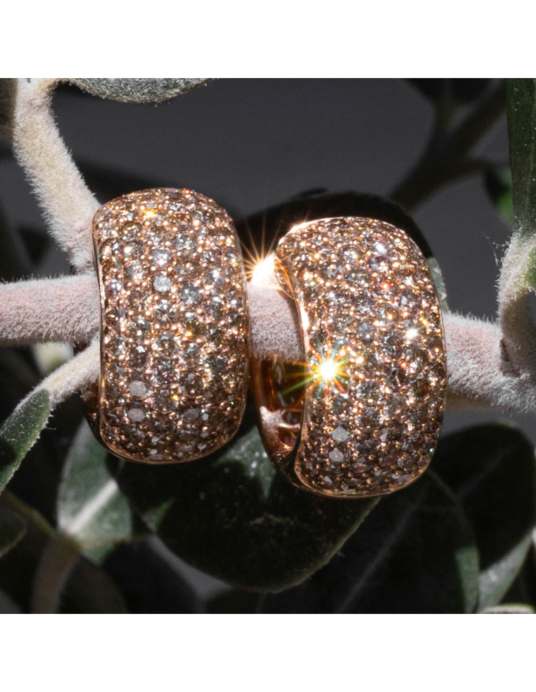 Diamond Earrings Brown Rose Gold | Elegance Mini | PR Jewellers