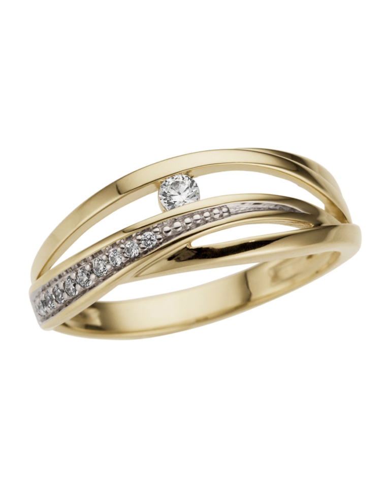 Buy Gold Ring with Zirconia Jewellery Online