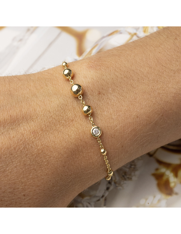 Bracelet Yellow Gold Diamonds | Discreet Elegance | PR Jewellers