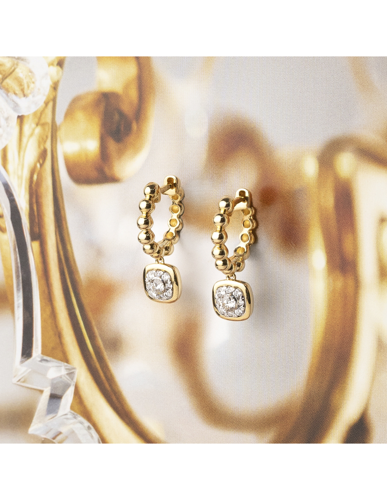 Mireia Diamond Teardrop Hoop Earrings: Elegance and Sophistication