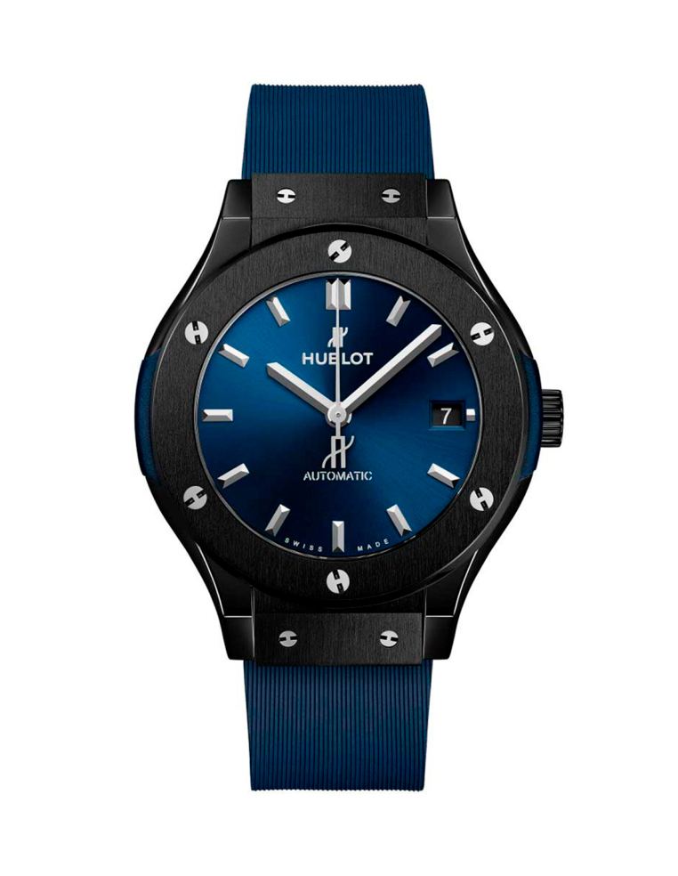 Hublot watch: Discreet Elegance, Black and Blue Ceramic