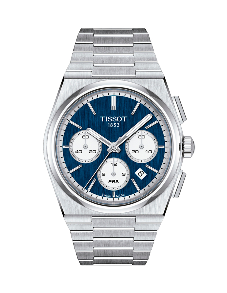 Tissot PRX Chrono: Sporty Elegance with a Vintage Touch.