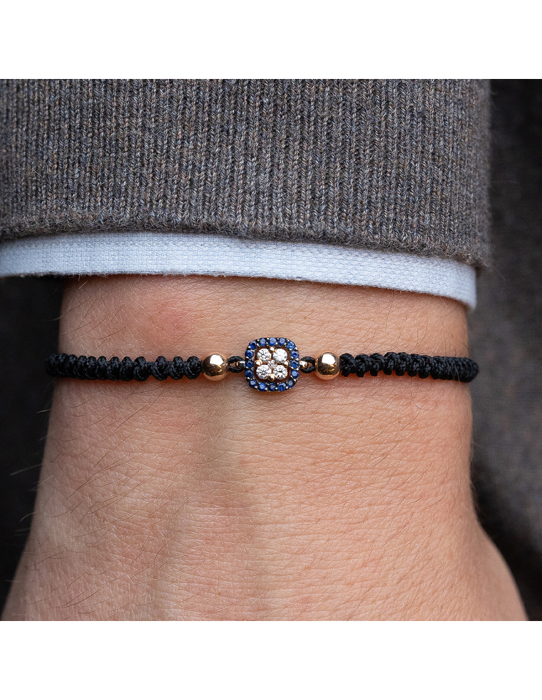 Rose Gold Bracelet Diamonds Sapphires | Celestial Elegance | PR Joyer