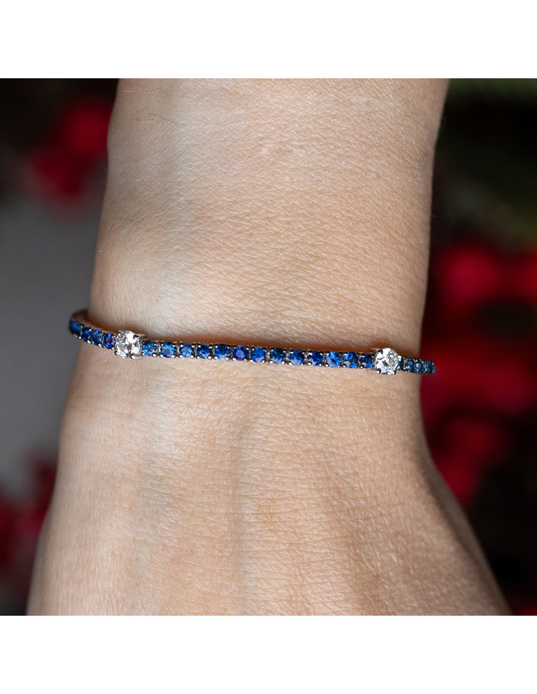 Rivière Sapphire Diamond Bracelet | Night Elegance | PR Jewelers