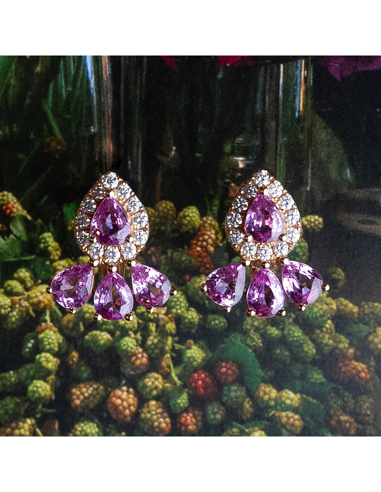 Pendientes de Zafiro Rosa: Elegancia y Personalización | PR Joyeros