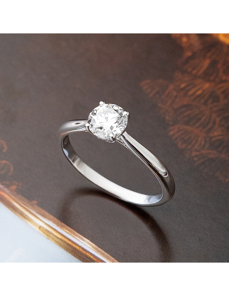 Solitaire Diamond White Gold | Engagement Ring | Elegant Jewelry