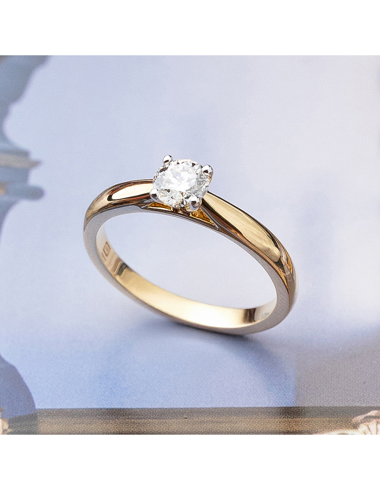 Solitaire Diamond Yellow Gold | Engagement Ring