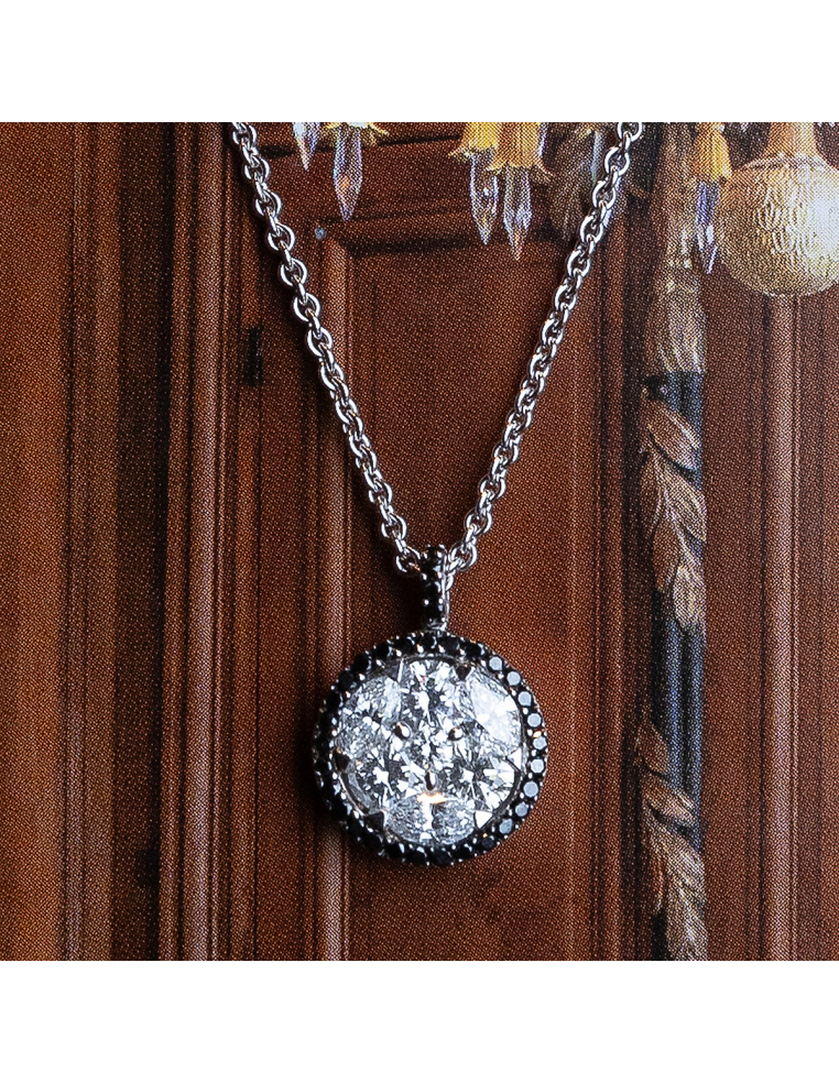 18kt White Gold Necklace | Contrasting Elegance | PR Joyeros