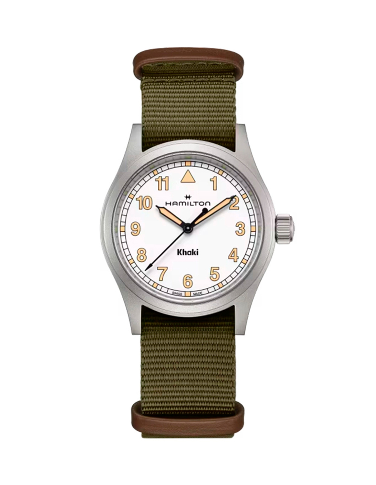 Reloj Hamilton Khaki Field Quartz Esfera Blanca: Elegancia Militar